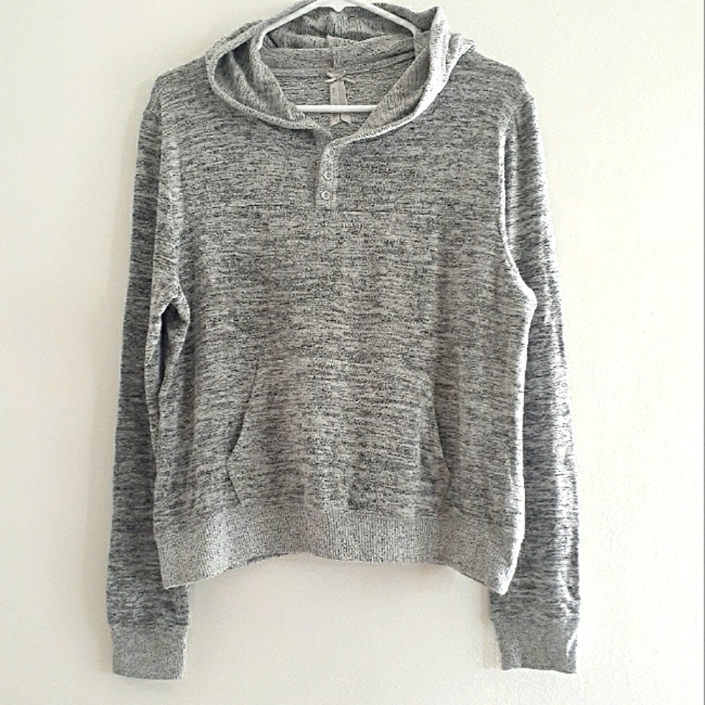 Gray Hooded pullover top
